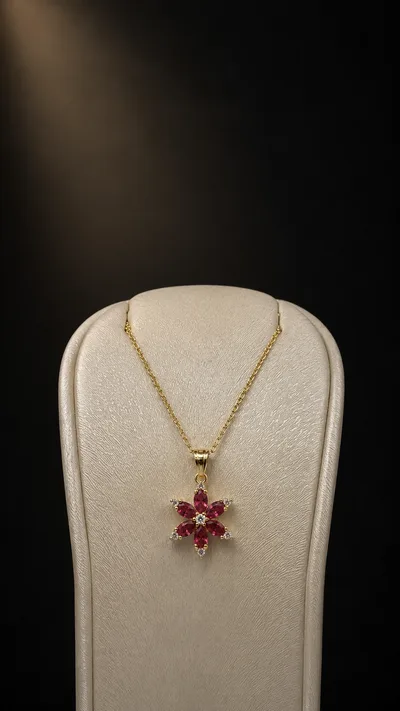 Vintage Kadın Zirikon Kolye Modeli — Kolye, 925 ayar gümüş